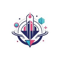 Creative and Elegant Minimalistic Logo Design for Technology and Software Company vector