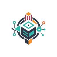 Creative and Elegant Minimalistic Logo Design for Technology and Software Company vector