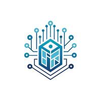Creative and Elegant Minimalistic Logo Design for Technology and Software Company vector