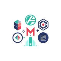Creative and Elegant Minimalistic Logo Design for Technology and Software Company vector