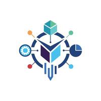 Creative and Elegant Minimalistic Logo Design for Technology and Software Company vector