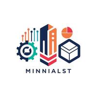 Creative and Elegant Minimalistic Logo Design for Technology and Software Company vector