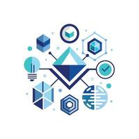 Creative and Elegant Minimalistic Logo Design for Technology and Software Company vector