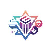 Creative and Elegant Minimalistic Logo Design for Technology and Software Company vector