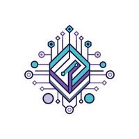 Creative and Elegant Minimalistic Logo Design for Technology and Software Company vector