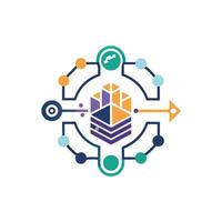 Creative and Elegant Minimalistic Logo Design for Technology and Software Company vector