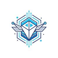 Creative and Elegant Minimalistic Logo Design for Technology and Software Company vector