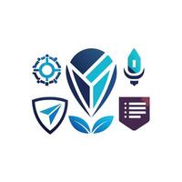 Creative and Elegant Minimalistic Logo Design for Technology and Software Company vector