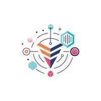 Creative and Elegant Minimalistic Logo Design for Technology and Software Company vector