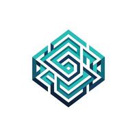 Creative and Elegant Minimalistic Logo Design for Technology and Software Company vector