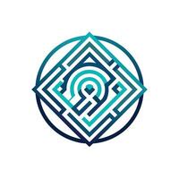 Creative and Elegant Minimalistic Logo Design for Technology and Software Company vector