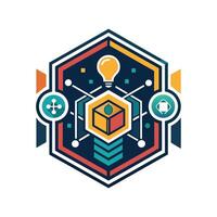 Creative and Elegant Minimalistic Logo Design for Technology and Software Company vector