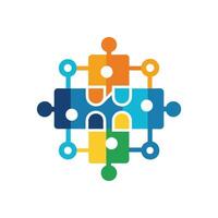 Creative and Elegant Minimalistic Logo Design for Technology and Software Company vector