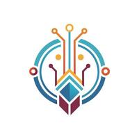Creative and Elegant Minimalistic Logo Design for Technology and Software Company vector