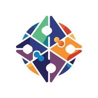 Creative and Elegant Minimalistic Logo Design for Technology and Software Company vector