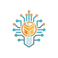 Creative and Elegant Minimalistic Logo Design for Technology and Software Company vector
