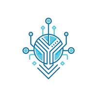 Creative and Elegant Minimalistic Logo Design for Technology and Software Company vector