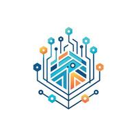 Creative and Elegant Minimalistic Logo Design for Technology and Software Company vector