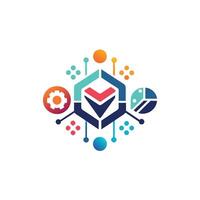 Creative and Elegant Minimalistic Logo Design for Technology and Software Company vector