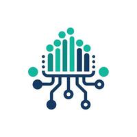 Creative and Elegant Minimalistic Logo Design for Technology and Software Company vector