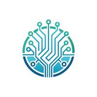 Creative and Elegant Minimalistic Logo Design for Technology and Software Company vector