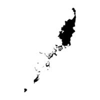 isolated simplified illustration icon with black silhouette of Palau map. White background vector
