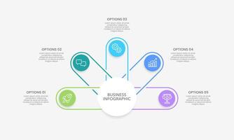 5 Steps infographic design template to success. Cycle, Diagram, Annual report, Banner, Business presentation and Organization. vector