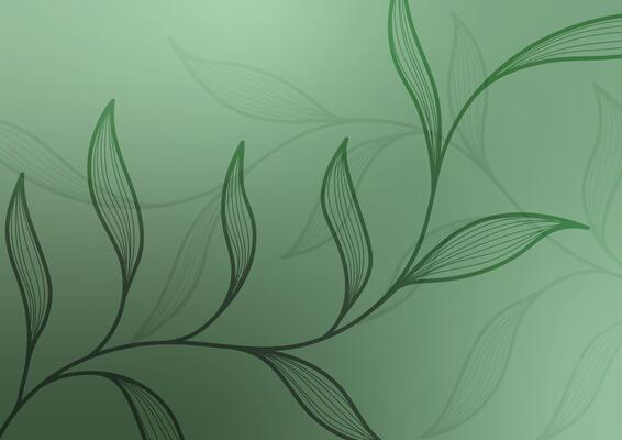 Leaf green art soft line curve natural background