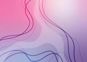 Purple line art pink soft gradient background vector