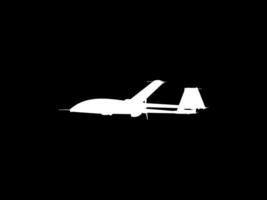 Silhouette of the UAV drone or Unmanned Aerial Vehicle, Flat Style, can use for Art Illustration, Logo Gram, Pictogram, Website, or Graphic Design Element vector