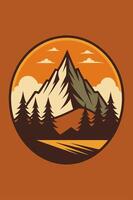 Mountain vintage with splash ink for your tshirt design, apparel design, community or your background vector