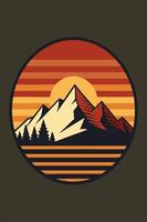 Mountain vintage with splash ink for your tshirt design, apparel design, community or your background vector