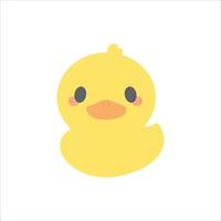 a yellow duck with a big smile on its face vector