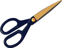 Pair of scissors lying open with blades separated vector