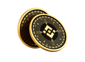 3d Stack Of Golden Cryptocurrency Binance Rounded Coins Stack 3d Illustration png