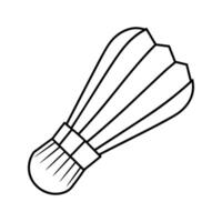 A silhouette of a shuttlecock vector