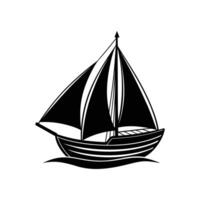 sailboat on white background vector