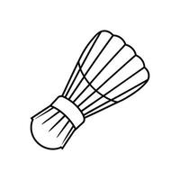 A silhouette of a shuttlecock vector