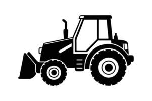 Backhoe loader silhouette illustrator vector