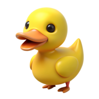 cartoon yellow duck isolated on a transparent background png