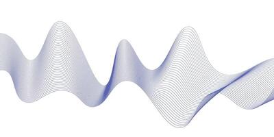 Abstract white background wavy blue line pattern. illustration vector
