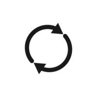 Arrows Repeat icon. Exchange or replace sign, isolated on white . vector