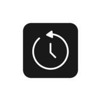 Clock with arrow. Circle arrow icon. Time symbol isolated on white background. illustration vector
