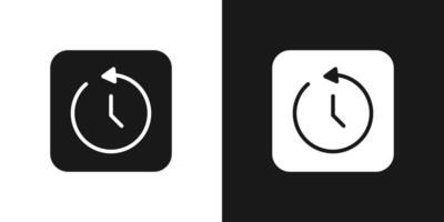 Clock with arrow. Circle arrow icon. Time symbol isolated. illustration vector