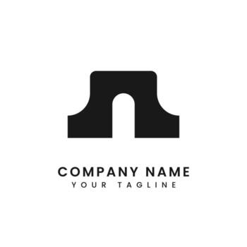Logo Building for Company Design. Usable for Business and Technology. Flat Template Element vector