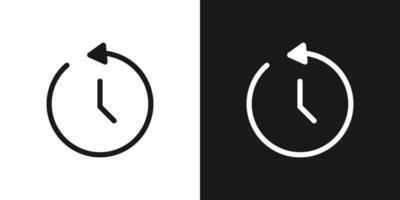 Clock with arrow. Circle arrow icon. Time symbol isolated. illustration vector