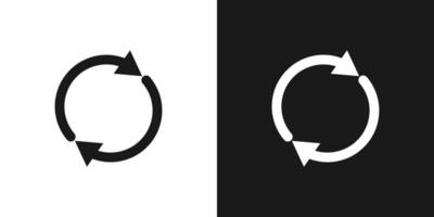 Arrows Repeat icon. Exchange or replace sign, isolated on white . vector