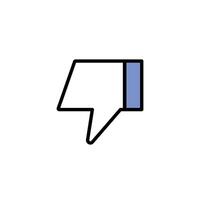 Dislike or unlike icon isolated on white background. Social media concept. vector