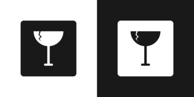 fragile icons set, handle with care logistics and delivery shipping labels. Fragile box. Just Print and Use, vector
