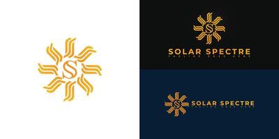 Abstract circle initial letter S or SS in orange color isolated on multiple background colors. The logo is suitable for community solar subscription company logo design inspiration templates. vector